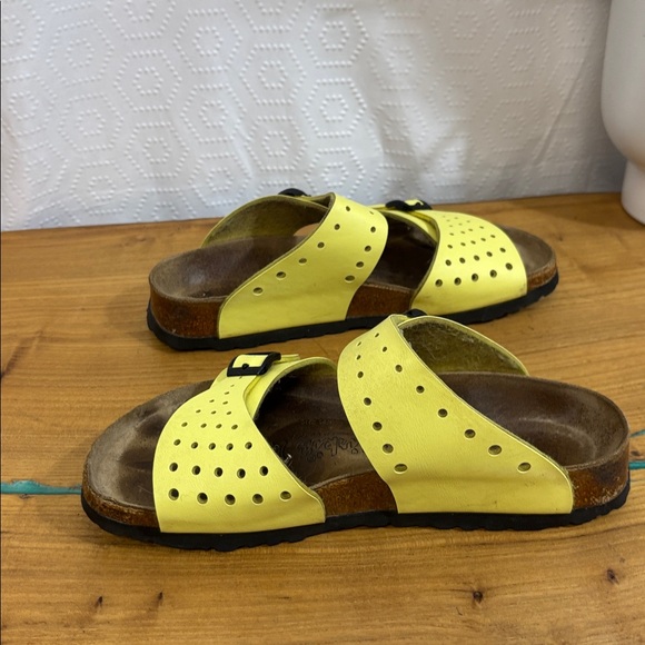 Birkenstock Birkis Yellow Two Strap Sandals Size 37 - Picture 9 of 10